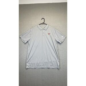 Texas Longhorns Shirt Mens Large Gray Nike Dri-FIT Polo NCAA Football Golf‎ Top